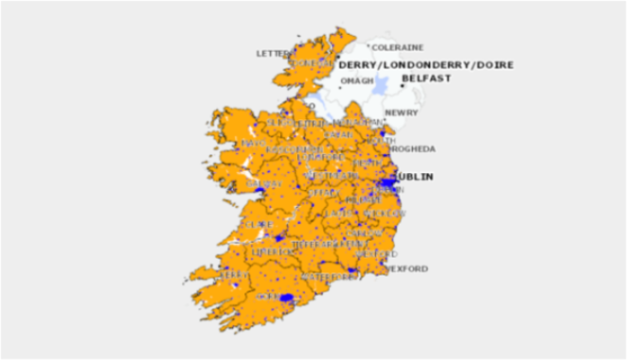 ireland broadband map