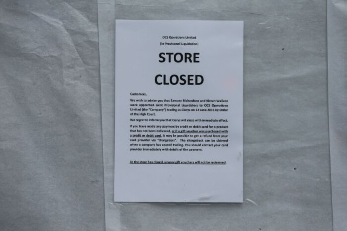 Clerys liquidation