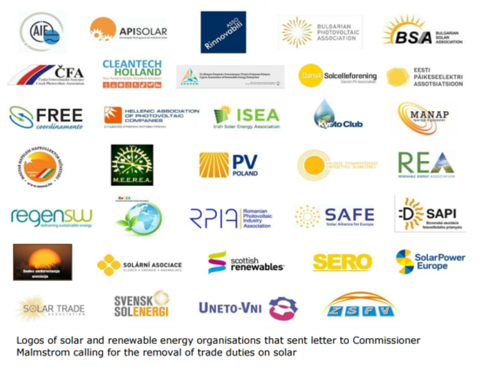 solar industry europe letter re china