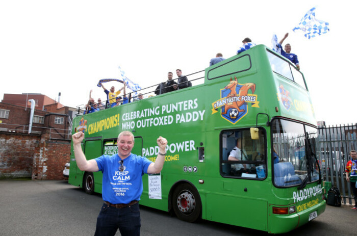 Leicester City Fans After Winning The 2015-16 Barclays Premier League