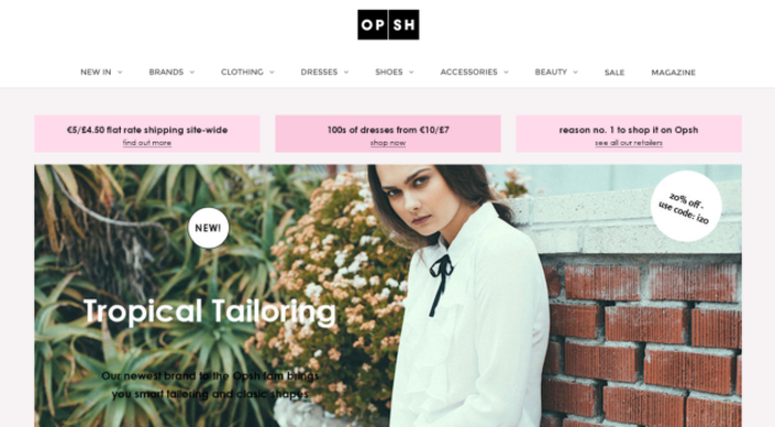 Opsh homepage