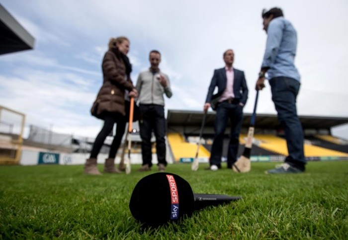 General view of a Sky Sports Microphone at Nowlan Park