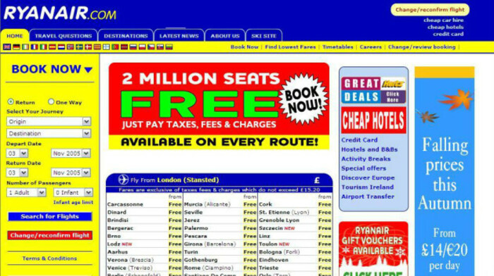 Ryanair website