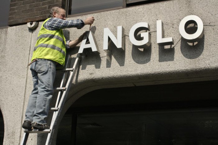 20/4/2011. Anglo Irish Bank Signs Dumped