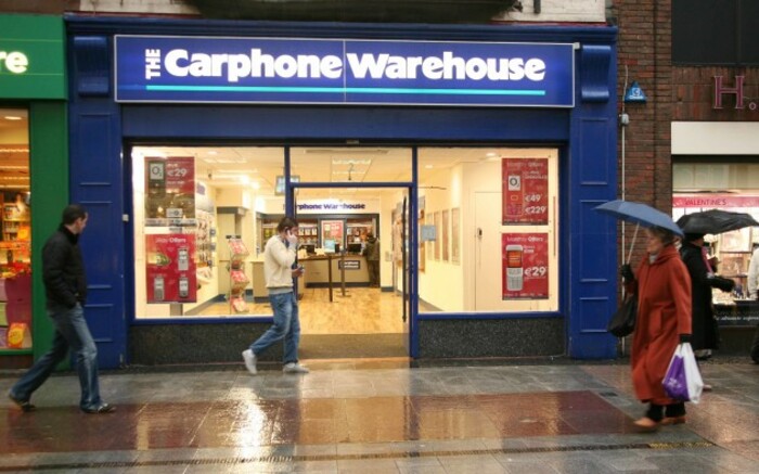 File photo: Carphone Warehouse to become Ireland's newest mobile service provider.  Selling Mobile Phones