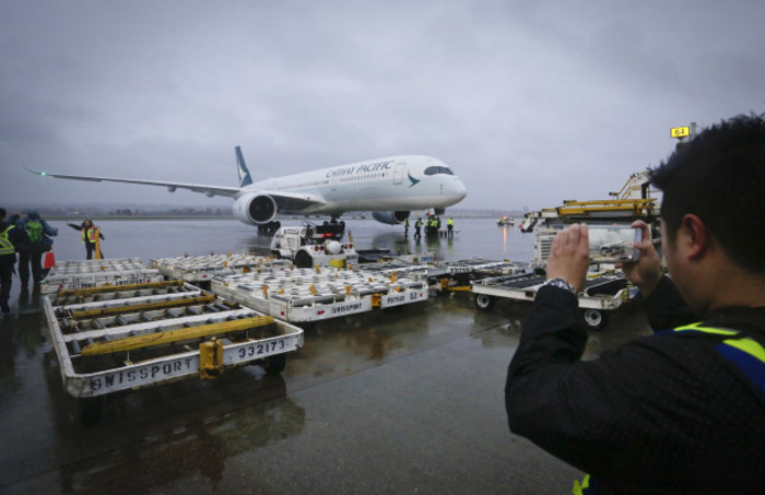 CANADA-VANCOUVER-AIRBUS-A350-900-FIRST SCHEDULED FLIGHT TO CANADA