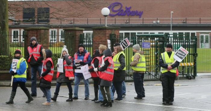 Cadbury picket line