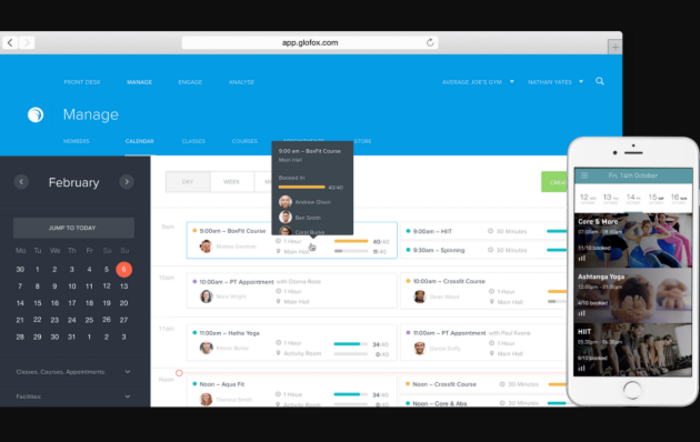 glofox dashboard