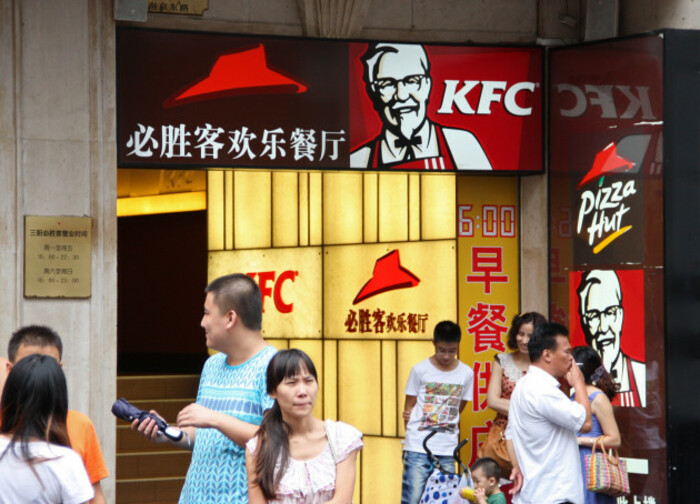 China: KFC and Pizza Hut restaurant