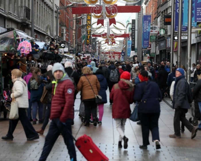 File Photo Irish retailers are on course to record their best Christmas season since 2007. Retail Ireland say most businesses are on track to hit, and even surpass their pre-Christmas sales growth targets. Last minute shoppers created a huge boost to sale