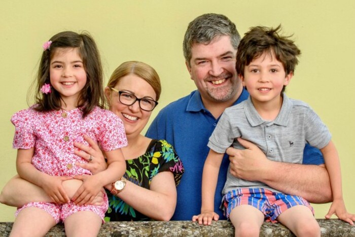 Annmarie McCarthy with husband Ian and children Olivia and David