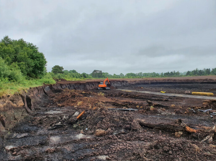 Photo of peat extraction taken during an EPA site inspection in June 2021