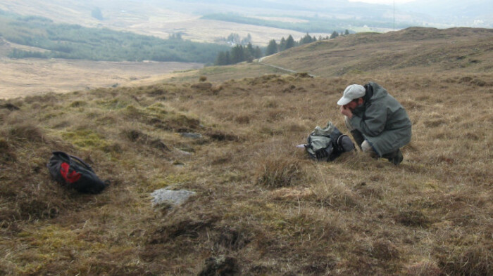 George Smith on bog at Tangaveane, Co. Donegal