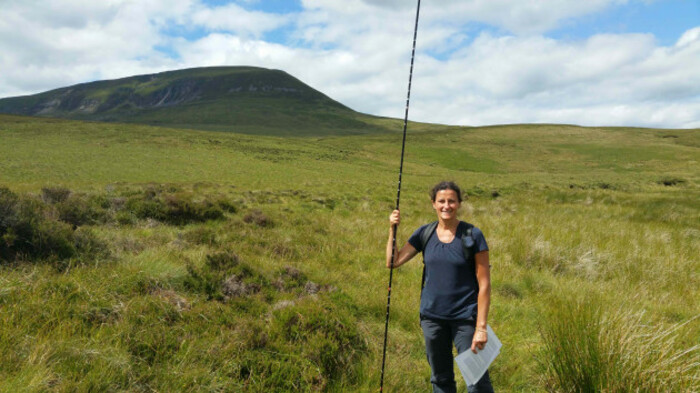 Photo of UCD scientist Flo Renou Wilson in the field