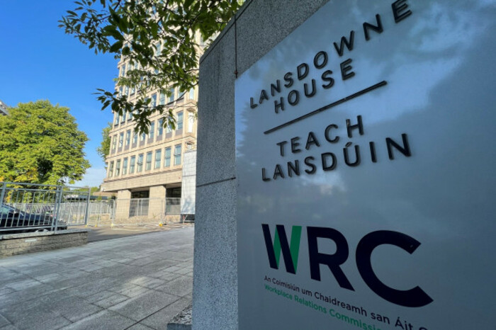 Multistory building in background with sign saying Lansdowne House - Teach Lansduin - WRC.